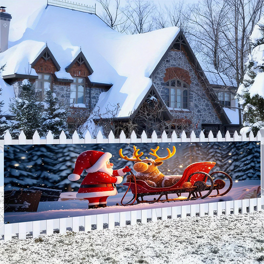 🎄 PROMO FLASH : 50% DE RÉDUCTION ! Bannière Suspendue Extérieure « Merry Christmas » – Impression Résistante à la Décoloration, Tissu Polyester & Installation Facile for une Atmosphère de Fête Magique dans Tout Votre Extérieur ✨🎅