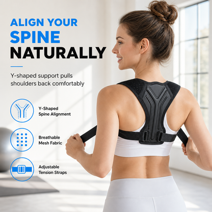 📢 PROMO FLASH : 50% DE RÉDUCTION ! Correcteur de Posture Respirant pour le Dos – Soutien en Y, Tissu Respirant & Ajustement Double Sangle for une Posture Droite et un Dos Soulagé au Quotidien, Adultes et Enfants ⏰✨