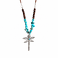 ✨ PROMO FLASH : 50% DE RÉDUCTION ! Collier Superposé en Suède Style Bohème Vintage – Pendentif Libellule ou Goutte d'Eau, Turquoise Imitation & Longueur Réglable for un Look Décontracté et Élégant au Quotidien 🦋💧