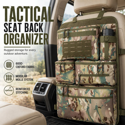 🚙 PROMO FLASH : 50% DE RÉDUCTION ! Organiseur Tactique de Dossier de Siège Auto – Tissu Oxford 600D Hydrofuge, Système Modulaire & Multi-Poches for un Rangement Robuste et Personnalisable en Toute Circonstance 🎒🛠️✨