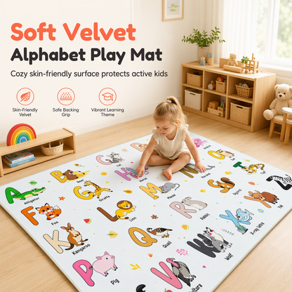 🧸 PROMO FLASH : 50% DE RÉDUCTION ! Tapis Enfant en Velours Cristal Ultra-Doux – Motif Cartoon Éducatif, Antidérapant & Lavable for un Espace de Jeu Sûr et Confortable ✨