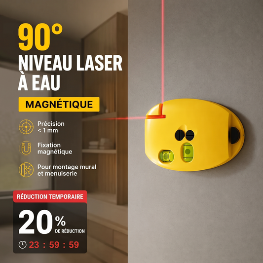 🛠️ PROMO FLASH : 50% DE RÉDUCTION ! Niveau Laser Infrarouge à Angle Droit 90° – Précision & Construction Durable for un Alignement Parfait dans Tous Vos Projets ✨