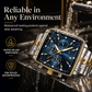⌚ PROMO FLASH : 50% DE RÉDUCTION ! Montre Chronographe Carrée en Acier Inoxydable – Quartz de Précision & Aiguilles Lumineuses for un Style Executive Audacieux ✨