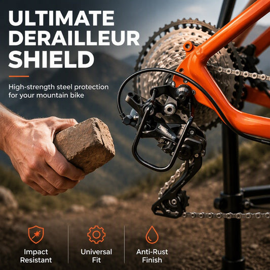 🛡️ PROMO FLASH : 50% DE RÉDUCTION ! Protège-Dérailleur Arrière pour Vélo & VTT – Bouclier en Acier Massif Anti-Corrosion, Structure Tubulaire Arquée & Installation Rapide for une Protection Fiable du Mécanisme de Transmission ✨