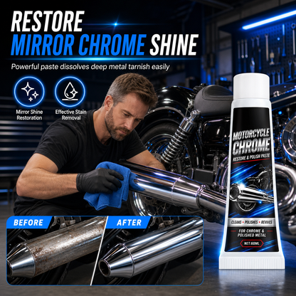 ✨ PROMO FLASH : 50% DE RÉDUCTION ! Pâte de Polissage & Rénovateur Métal pour Moto – Brillance Miroir Chrome & Inox, Anti-Rouille sans Rayure & Film Protecteur Anti-Corrosion for Redonner l'Éclat du Neuf à vos Pièces Métalliques ✨