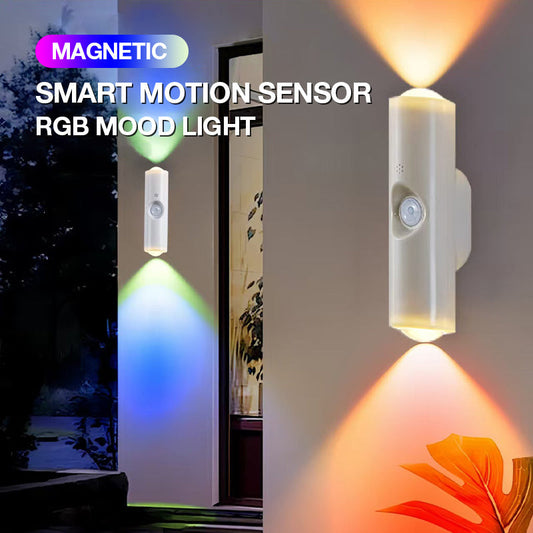 💡✨ PROMO FLASH : 50% DE RÉDUCTION ! Lampe LED Magnétique à Détecteur de Mouvement Double Faisceau – PIR 110°/5m, Sans Perçage, Blanc/RGB & USB Rechargeable for un Intérieur Sécurisé et Sublimé ✨