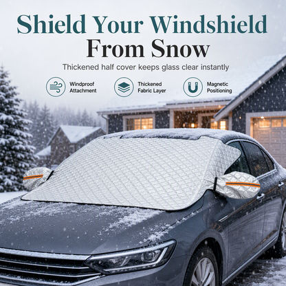 ❄️🚗 PROMO FLASH : 50% DE RÉDUCTION ! Bâche Pare-Brise Magnétique Épaissie Anti-Givre et Anti-Neige pour Voiture & SUV – 4 Couches Protectrices, Aimants Intégrés & Housses Rétroviseurs Réfléchissantes for un Départ Matinal Sans Gratter le Givre ✨