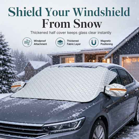 ❄️🚗 PROMO FLASH : 50% DE RÉDUCTION ! Bâche Pare-Brise Magnétique Épaissie Anti-Givre et Anti-Neige pour Voiture & SUV – 4 Couches Protectrices, Aimants Intégrés & Housses Rétroviseurs Réfléchissantes for un Départ Matinal Sans Gratter le Givre ✨