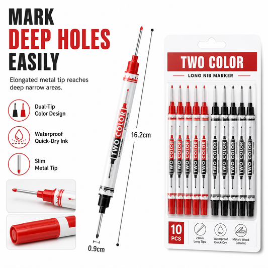 ✏️🖊️ PROMO FLASH : 50% DE RÉDUCTION ! Marqueurs de Précision à Pointe Longue 21 mm pour Trous Profonds – Encre Imperméable, Séchage Rapide & Renfort Métallique for un Repérage Chirurgical dans les Zones Inaccessibles ✨
