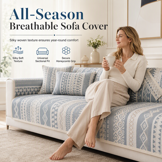 🛋️✨ PROMO FLASH : 50% DE RÉDUCTION ! Housse de Canapé Antidérapante en Jacquard – Tissu Respirant, Dos Alvéolé en Silicone & Modulable pour Tous les Canapés for une Protection Anti-Griffures et Zéro Glisse ✨