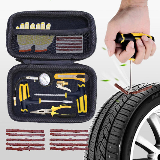 🚗 PROMO FLASH : 50% DE RÉDUCTION ! Kit de Réparation Pneu Crevé Tubeless d'Urgence – Outils Poignée en T & Mèches de Vulcanisation Rapide for une Réparation Express sur le Bord de la Route ✨