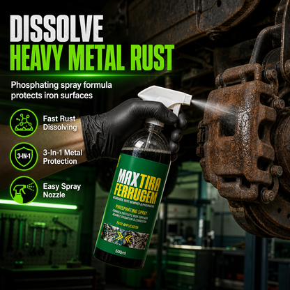 🛡️🔧 PROMO FLASH : 50% DE RÉDUCTION ! Spray Dérouillant et Phosphatant 3-en-1 pour Métaux 500 ml – Dissout la Rouille, Dégraisse & Crée un Film Protecteur Anticorrosion for une Restauration Durable des Outils, Carrosseries et Portails ✨