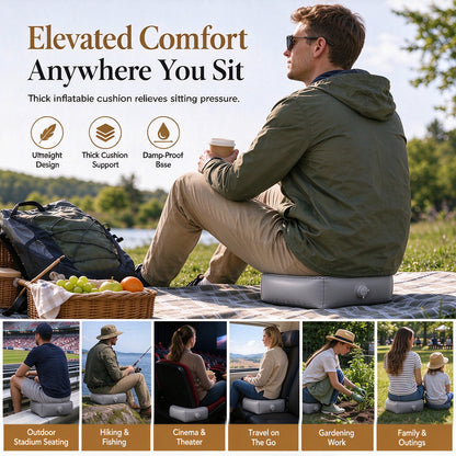 🪑🎶 PROMO FLASH : 50% DE RÉDUCTION ! Coussin d'Assise Gonflable Portable pour Concert & Stade – Réhausseur +16 cm Confort Étanche & Isolant for une Vue Dégagée et un Confort Royal ✨