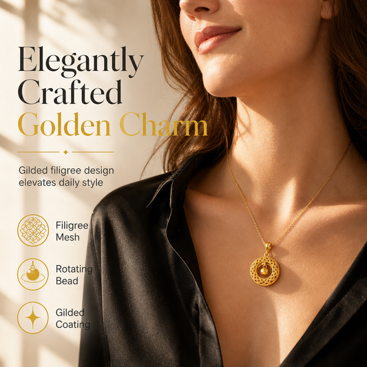 💎 PROMO FLASH : 50% DE RÉDUCTION ! Collier Attrape-Rêves Femme avec Pendentif Filigrane Doré et Perle Tournante Porte-Bonheur for un Bijou Poétique et Apaisant ✨