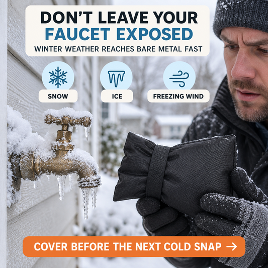 ❄️ PROMO FLASH : 50% DE RÉDUCTION ! Housse Thermique Antigel pour Robinet Extérieur, Protection Hivernale Imperméable 20x14 cm for Préserver vos Robinets du Gel et de l'Éclatement ✨