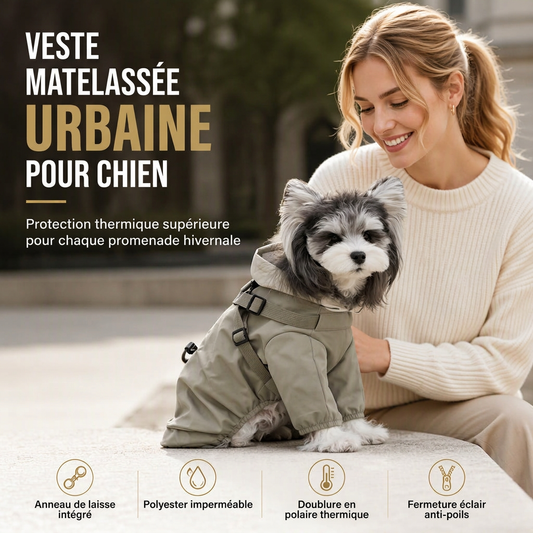 🐕 PROMO FLASH : 50% DE RÉDUCTION ! Manteau d'Hiver Rembourré pour Chien avec Harnais Intégré, Imperméable et Coupe-Vent – Doublure Peluche Thermique & Fermeture Anti-Pincement for des Balades au Chaud par Tous les Temps ✨