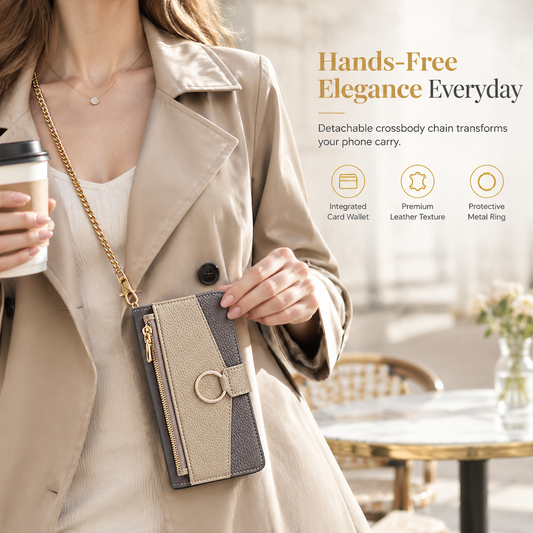 👜 PROMO FLASH : 50% DE RÉDUCTION ! Étui Portefeuille Bandoulière en Cuir PU avec Chaîne Dorée, Porte-Cartes et Miroir Secret for un Accessoire Chic et Pratique au Quotidien ✨