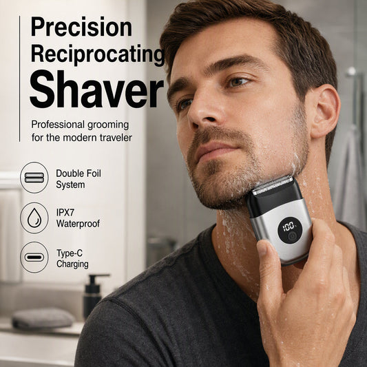 🪒 PROMO FLASH : 50% DE RÉDUCTION ! Rasoir Électrique Compact à Double Tête Flottante, Rasage Sec & Humide, 60 Min d'Autonomie et Recharge USB-C for un Rasage Précis en Voyage ✨