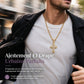 ✝️ PROMO FLASH : 50% DE RÉDUCTION ! Collier Pendentif Croix Hip-Hop Zircon Baguette & Chaîne Figaro en Laiton – Strass Taille Baguette, Placage Anti-Ternissement & Maille Figaro Massive for un Look Streetwear Iced Out ✨