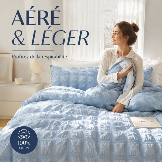 🛏️ PROMO FLASH : 50% DE RÉDUCTION ! Parure de Lit 3 Pièces Plissée Pintuck avec Housse de Couette et Taies d'Oreiller – Microfibre Ultra-Douce for une Chambre Élégante et des Nuits d'Hôtel à la Maison ✨