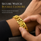 👑 PROMO FLASH : 50% DE RÉDUCTION ! Bracelet Gourmette Homme en Or Sable – Finition Sablée Mate & Fermoir Montre Sécurisé for un Style Masculin Raffiné au Quotidien ✨