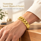 👑 PROMO FLASH : 50% DE RÉDUCTION ! Bracelet Gourmette Homme en Or Sable – Finition Sablée Mate & Fermoir Montre Sécurisé for un Style Masculin Raffiné au Quotidien ✨