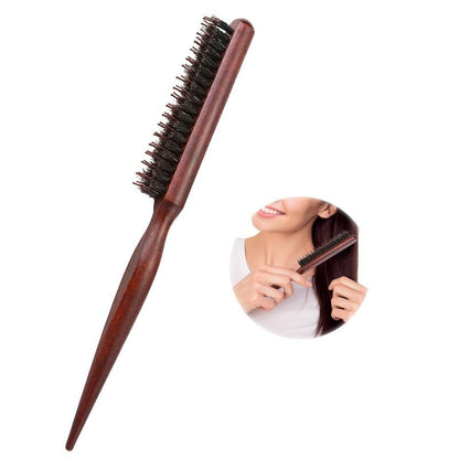 🌿 PROMO FLASH : 50% DE RÉDUCTION ! Peigne à Queue en Bois et Poils de Sanglier Naturels pour Volume et Séparation – Brosse Décolle-Racines, Manche en Bois Massif Antistatique for une Chevelure Volumineuse et Brillante ✨