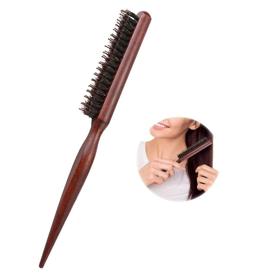 🌿 PROMO FLASH : 50% DE RÉDUCTION ! Peigne à Queue en Bois et Poils de Sanglier Naturels pour Volume et Séparation – Brosse Décolle-Racines, Manche en Bois Massif Antistatique for une Chevelure Volumineuse et Brillante ✨
