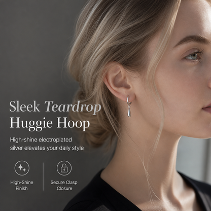 ✨ PROMO FLASH : 50% DE RÉDUCTION ! Boucles d'Oreilles Créoles Goutte d'Eau Minimalistes pour Femme – Design Épuré & Fermoir Clic Sécurisé for un Élégance Fluide et Légère au Quotidien 💧
