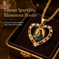 💖 PROMO FLASH : 50% DE RÉDUCTION ! Collier Pendentif Cœur Doré avec Portrait Sacré et Strass Multicolores – Médaillon Baroque Vintage for Illuminer Votre Style avec Éclat et Mystère ✨