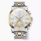 ⌚ PROMO FLASH : 50% DE RÉDUCTION ! ✨ Montre Homme Quartz Dodécagone de Luxe – Chronographe & Phase de Lune – Tourbillon Décoratif – Bracelet Acier Inoxydable 🎩